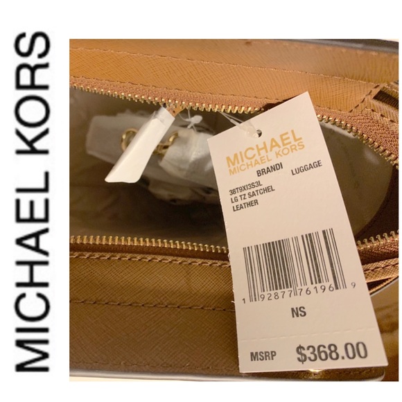 NWT authentic MK genuine leather Brandi satchel - Picture 6 of 6